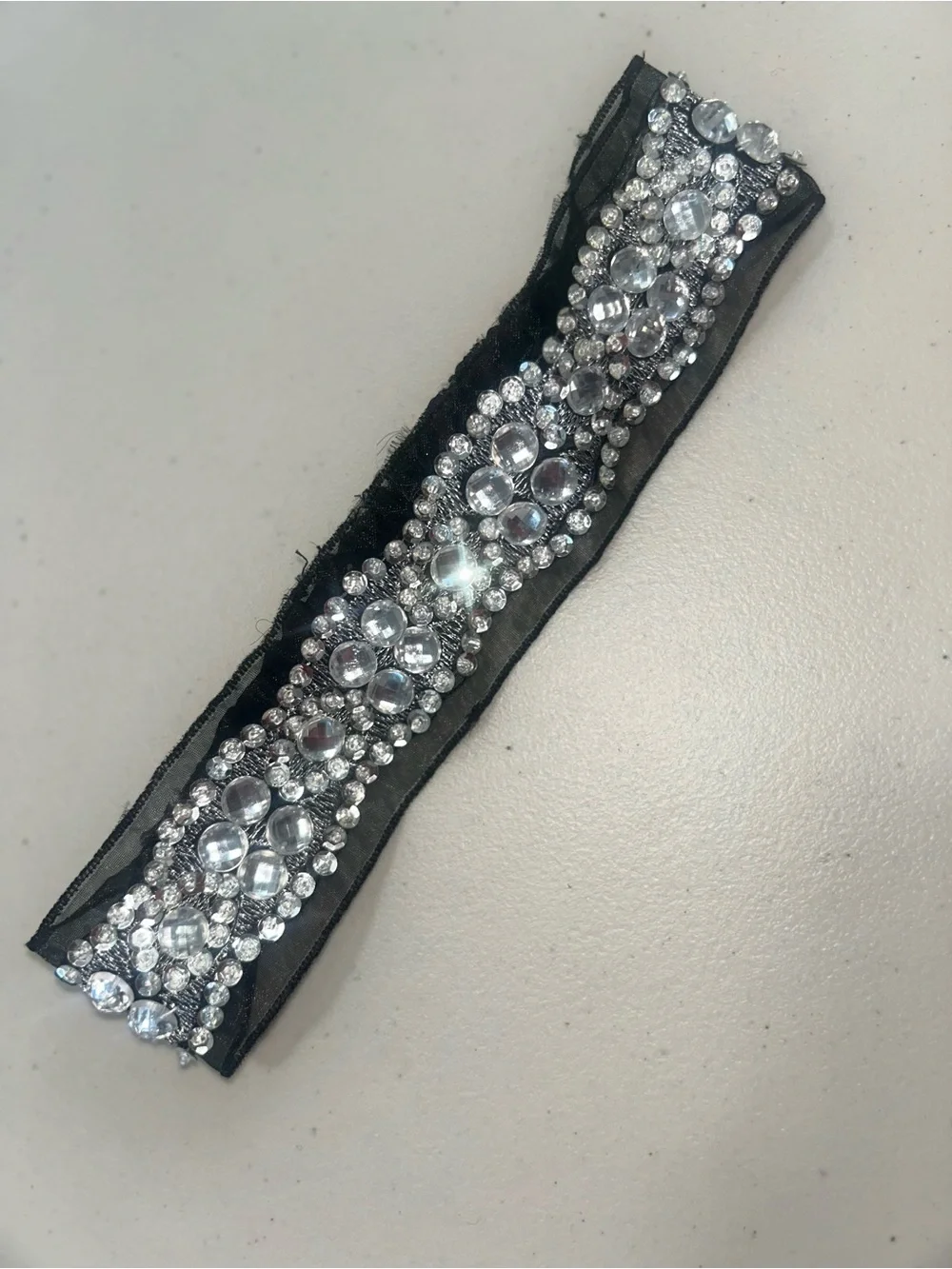 Daytrip Black Headband with Crystal Embellishments